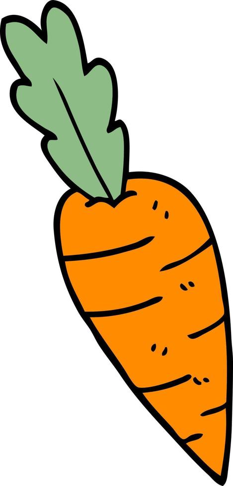 caricatura, garabato, zanahorias vector