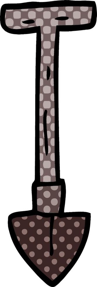 cartoon doodle spade vector