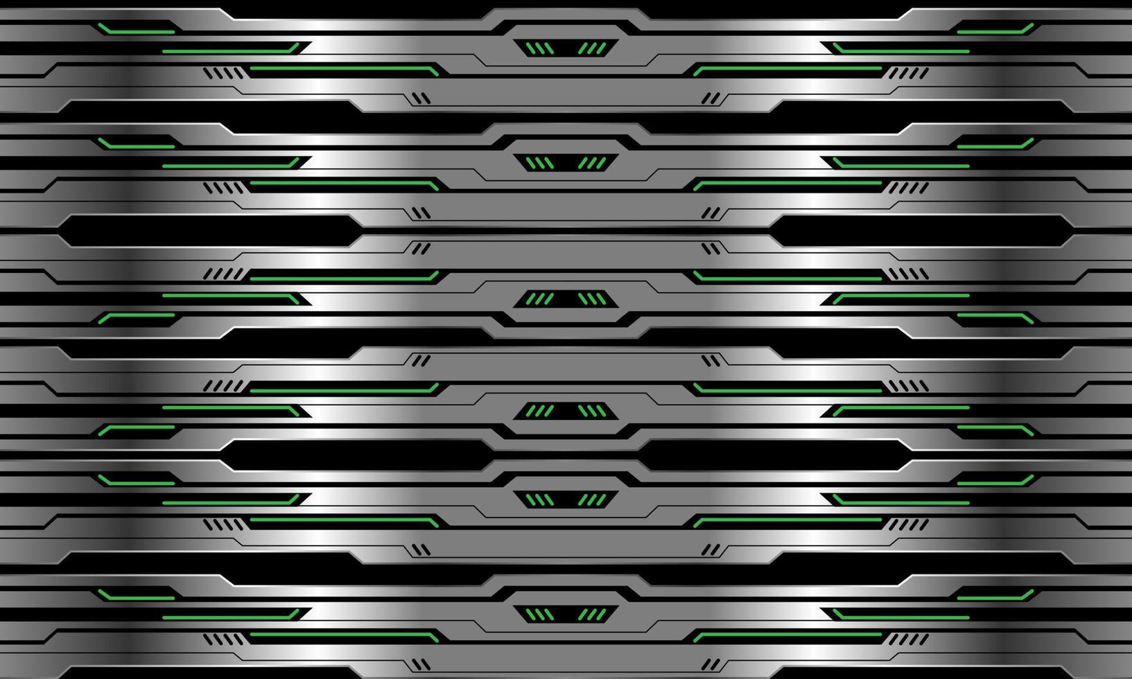 Abstract vector technology futuristic metallic cyber green light power black geometric design seamless pattern background