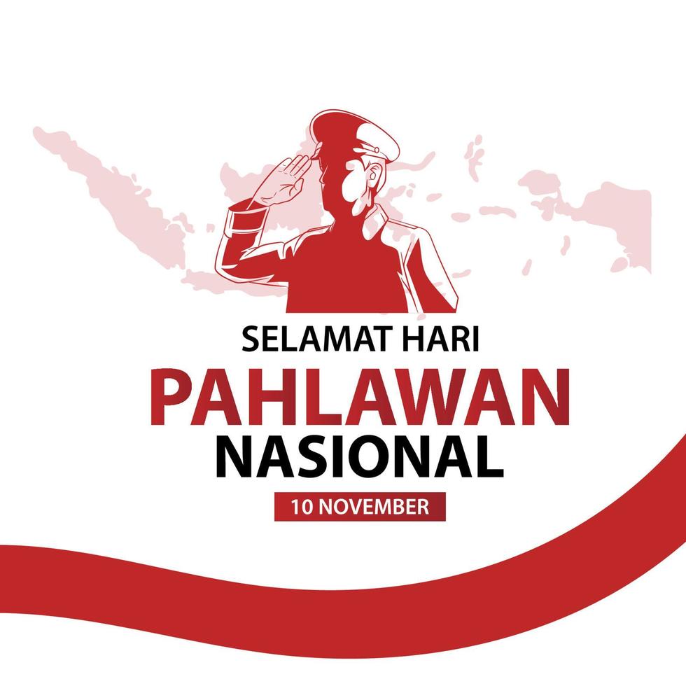 hari pahlawan, hero day vector