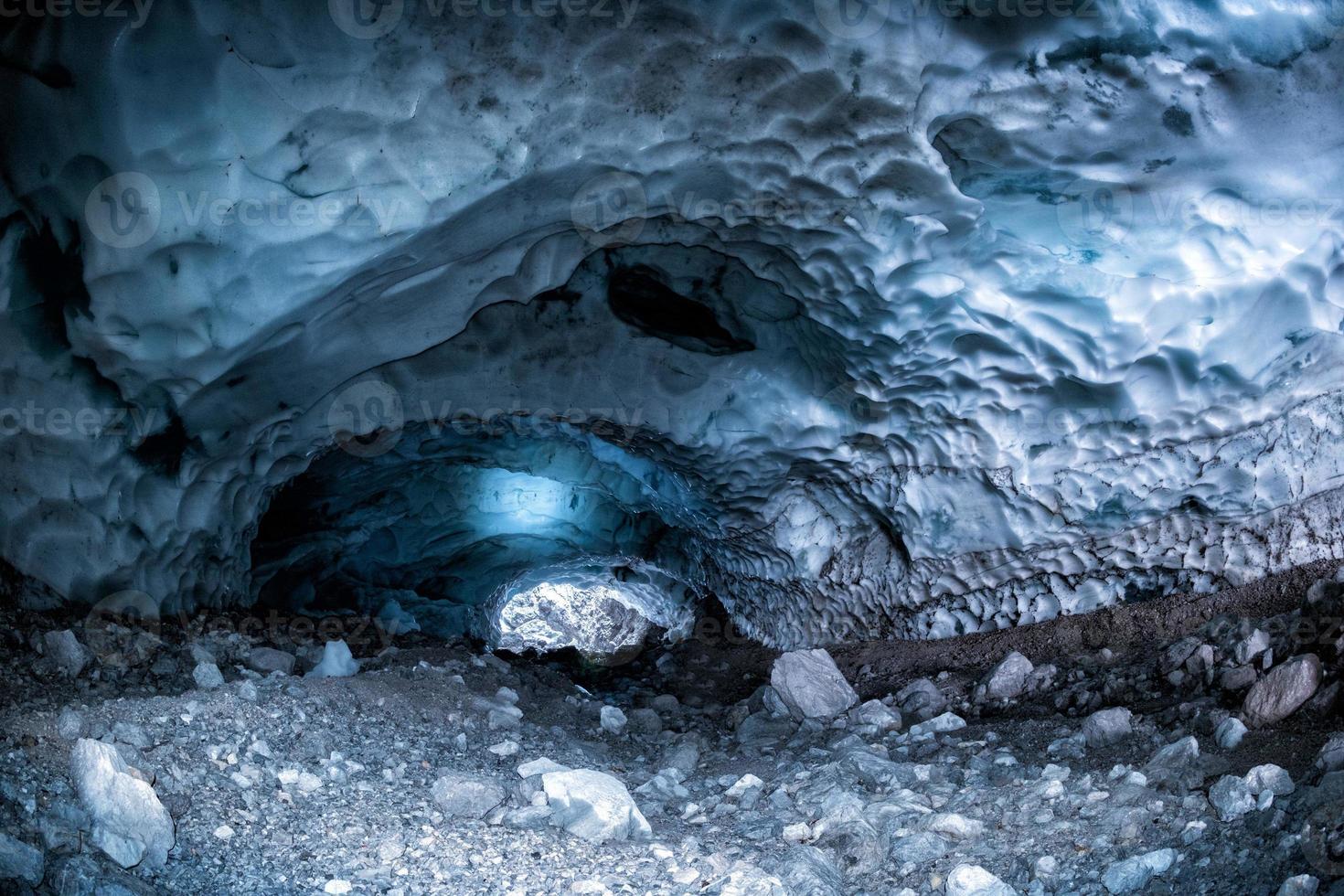 inside Snow ice cave chapel view photo