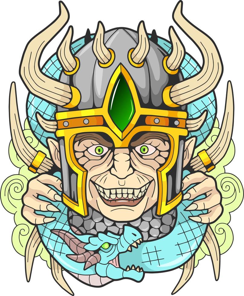 antiguo dios escandinavo del engaño loki vector