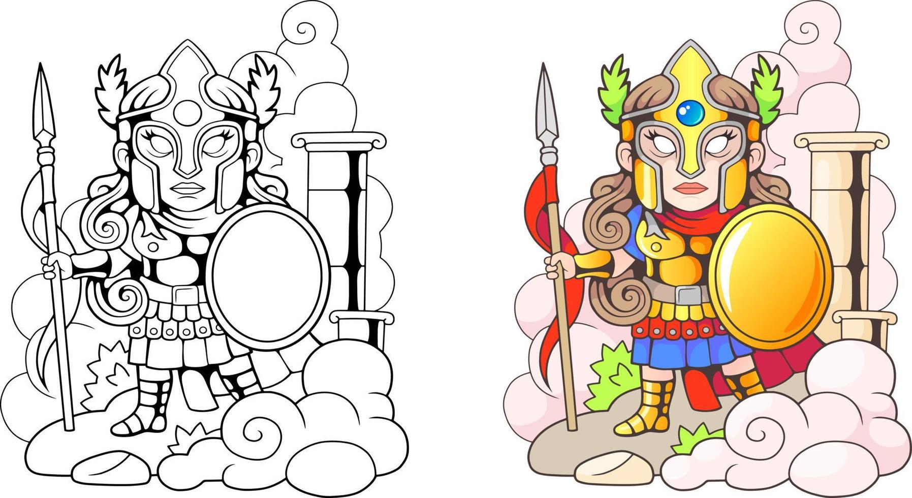 Greek goddess Athena vector