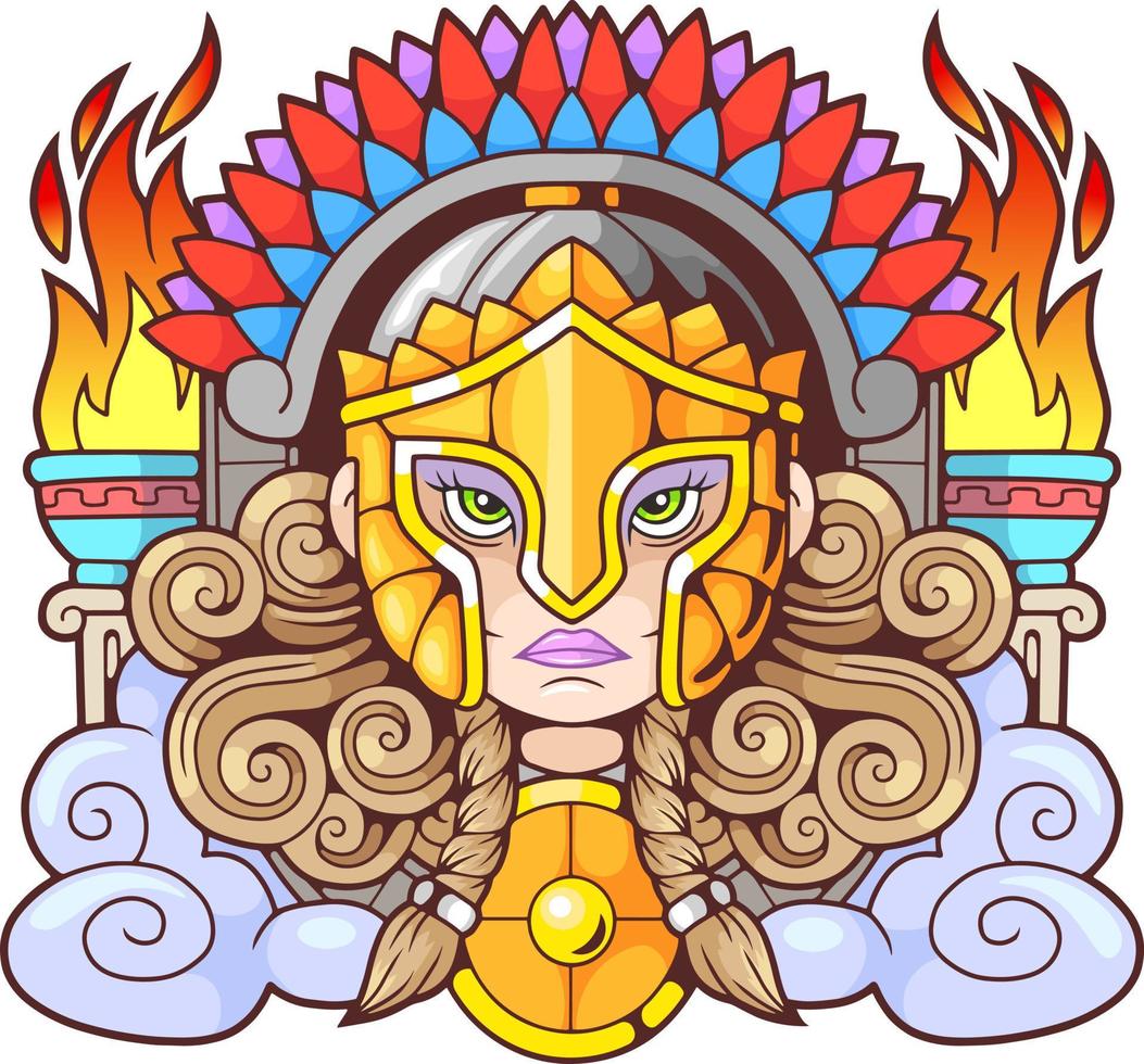 Greek goddess Athena vector