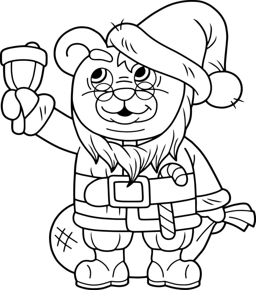 teddy bear santa claus vector