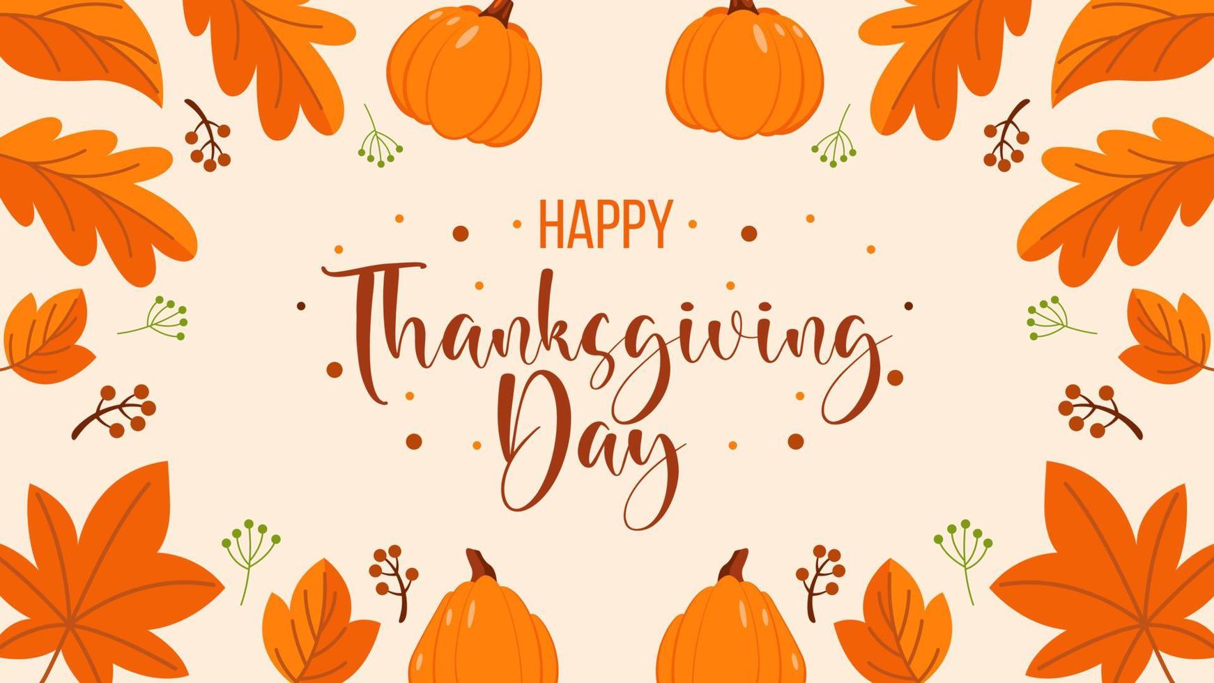 concept of thanksgiving day background in flat style design illustration vector