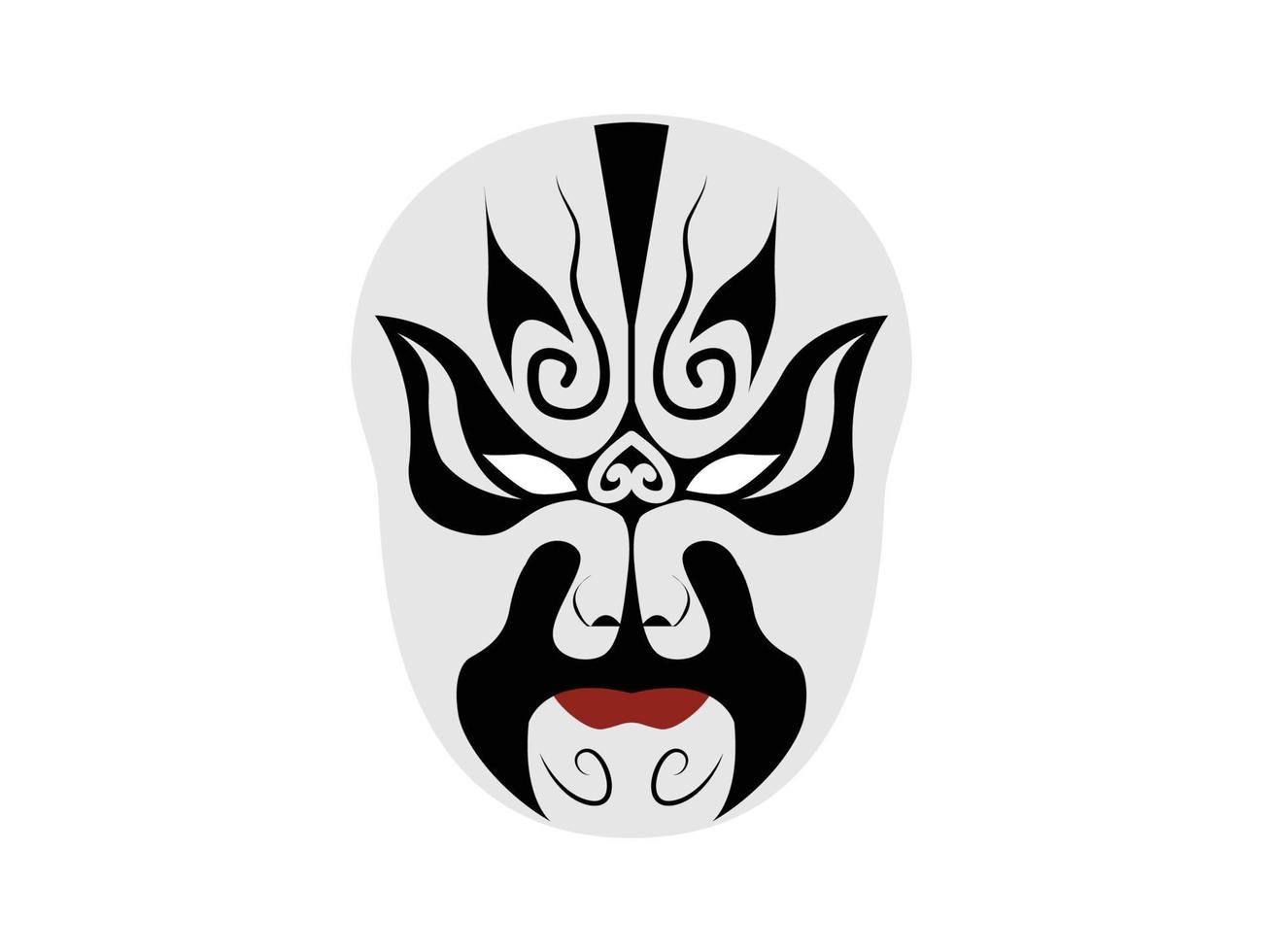 Beijing opera mask of ancient people vector