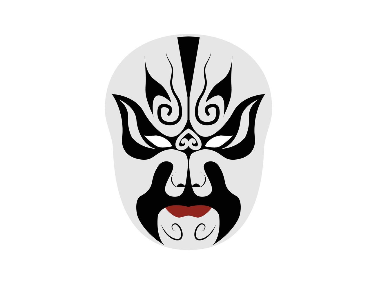 Beijing opera mask of ancient people vector