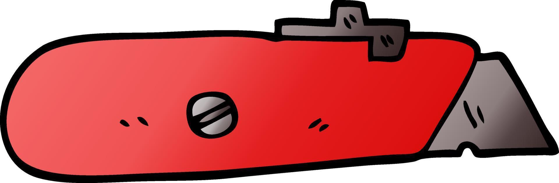 cartoon doodle work knife vector