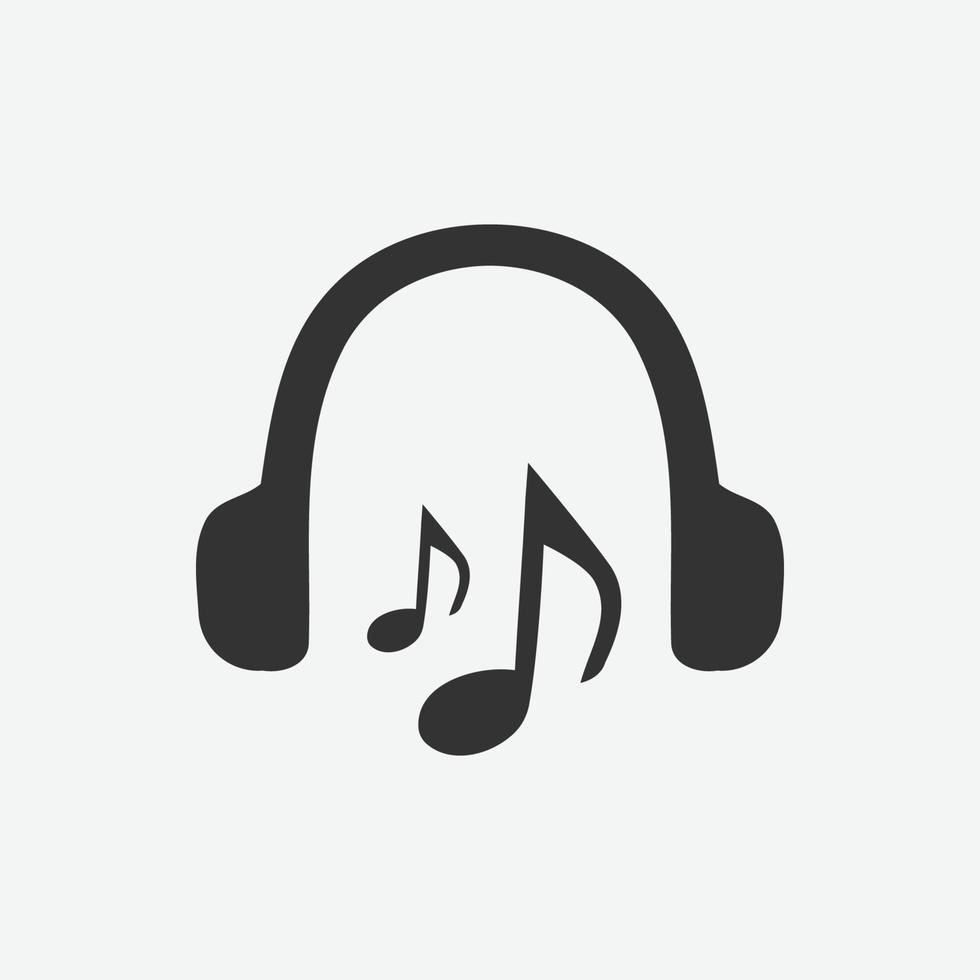 Listen music vector icon. Headphone icon symbol. Earphone vector illustration on isolated background