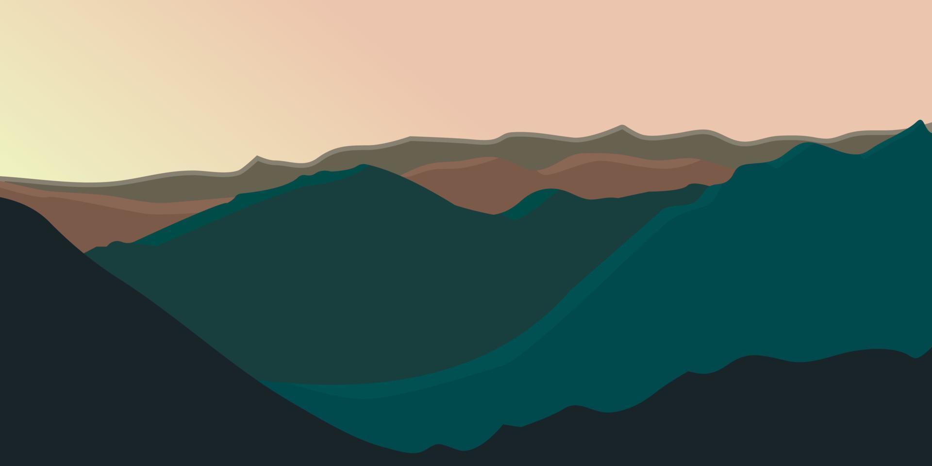 Mountains background dark vector