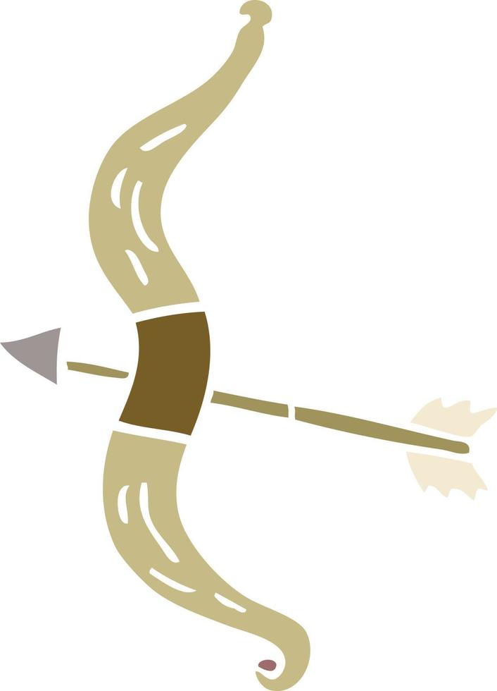 cartoon doodle bow and arrow vector