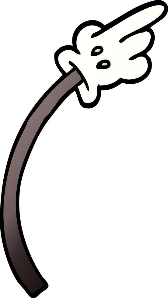 cartoon doodle of a hand gesture vector