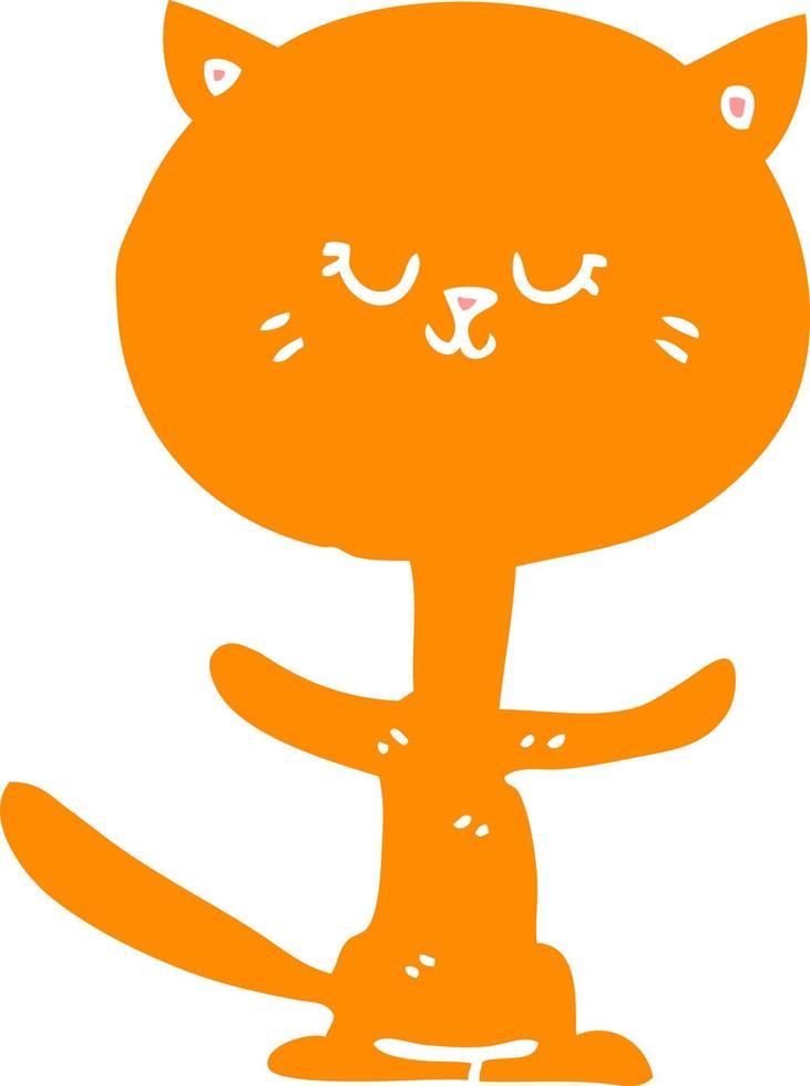 caricatura, garabato, bailando, gato vector