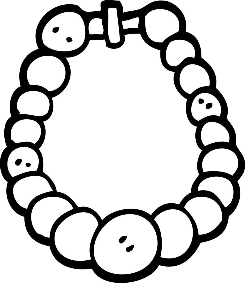 line drawing cartoon pearl necklace 12184833 Vector Art at Vecteezy