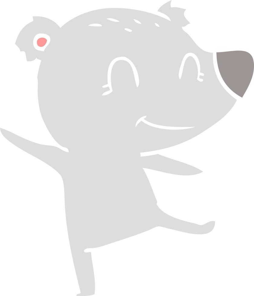 friendly bear dancing vector