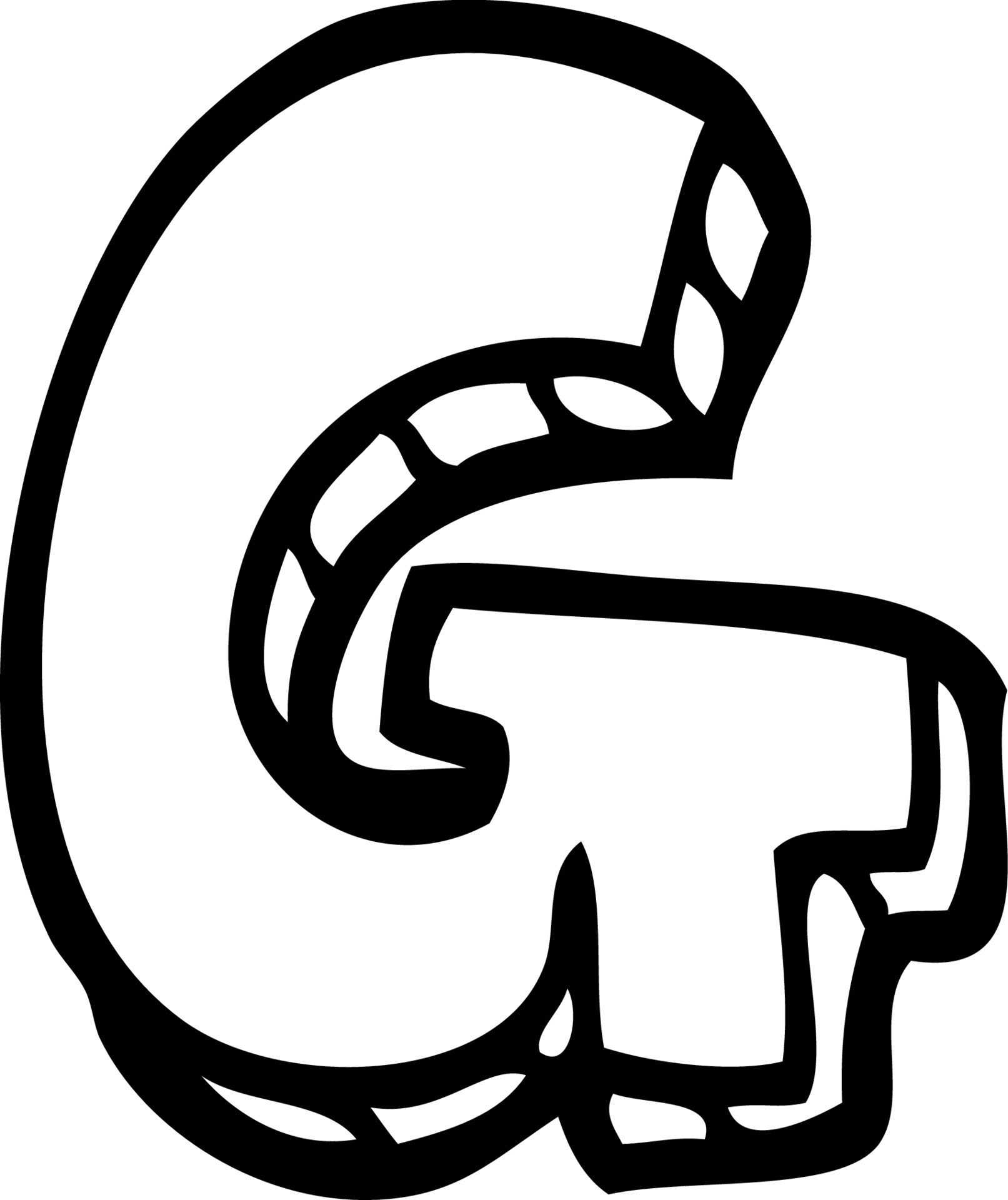 line drawing cartoon letter g 12184861 Vector Art at Vecteezy