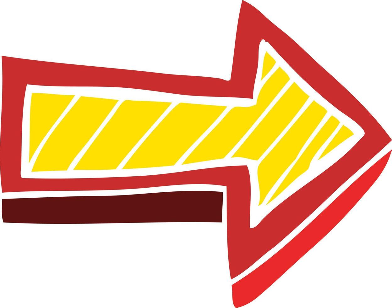 cartoon doodle directing arrow vector