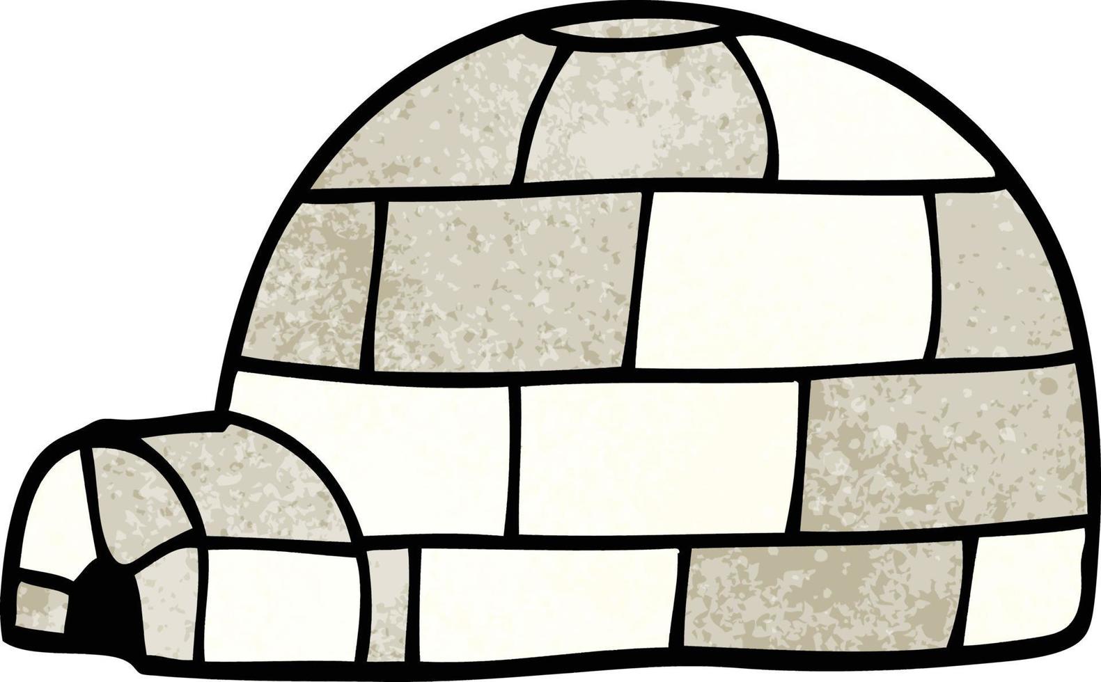 cartoon doodle igloo vector