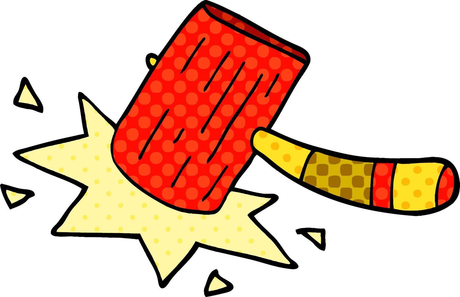 cartoon doodle mallet vector
