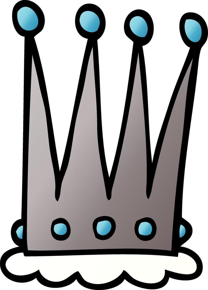 cartoon doodle crown vector