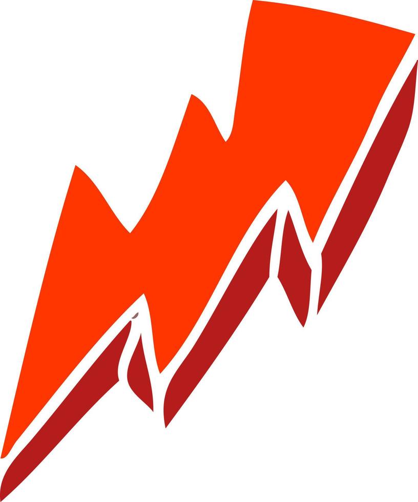 cartoon doodle lightning bolt symbol vector