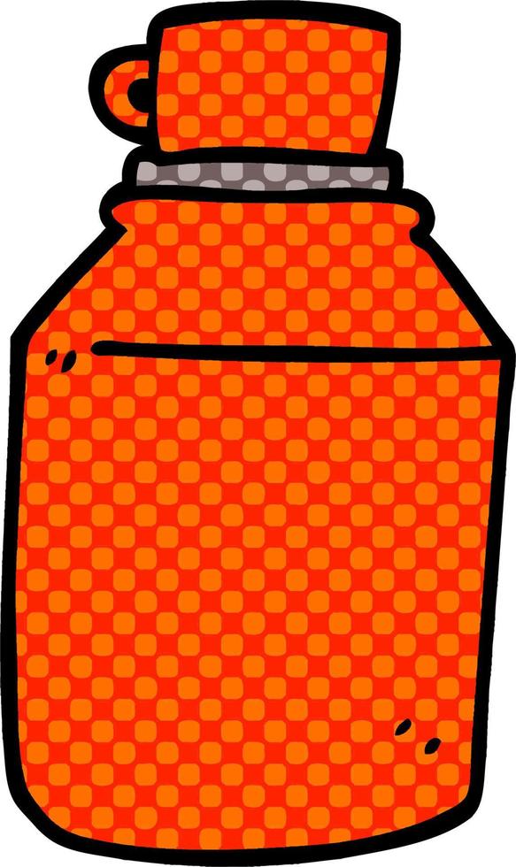 cartoon doodle hot drinks flask vector