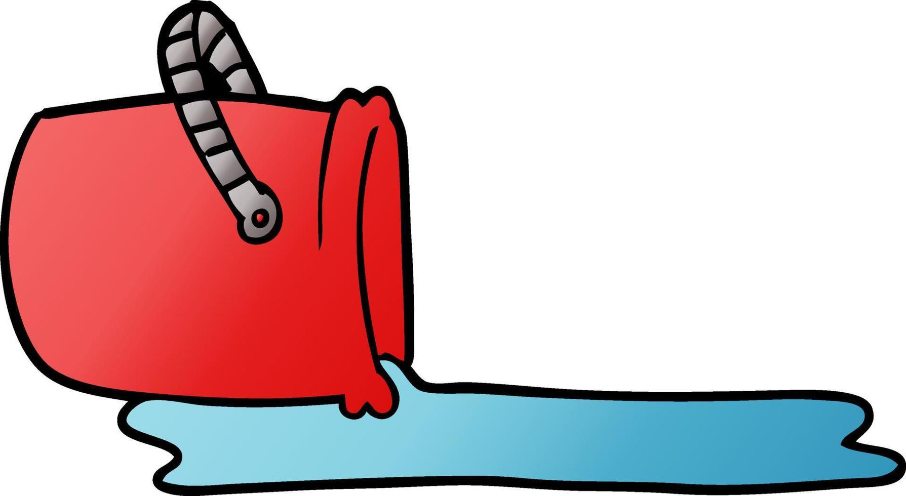 cartoon doodle bucket vector