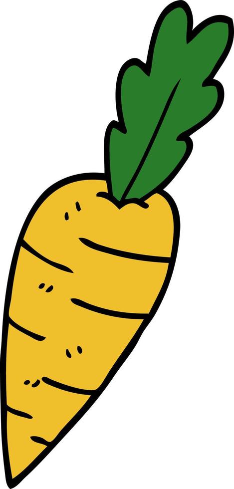 cartoon doodle organic carrot vector