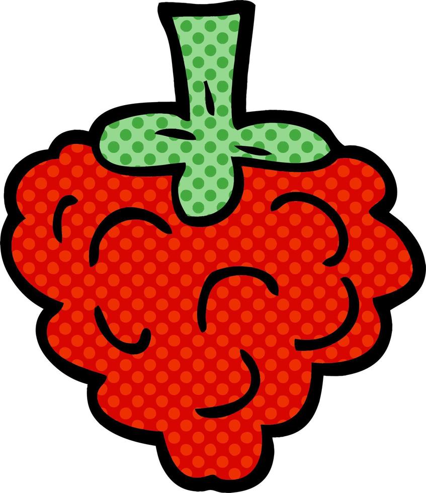 cartoon doodle raspberry vector