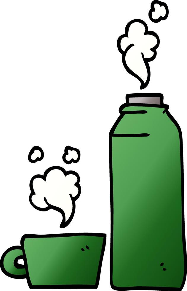 cartoon doodle hot drink in flask vector