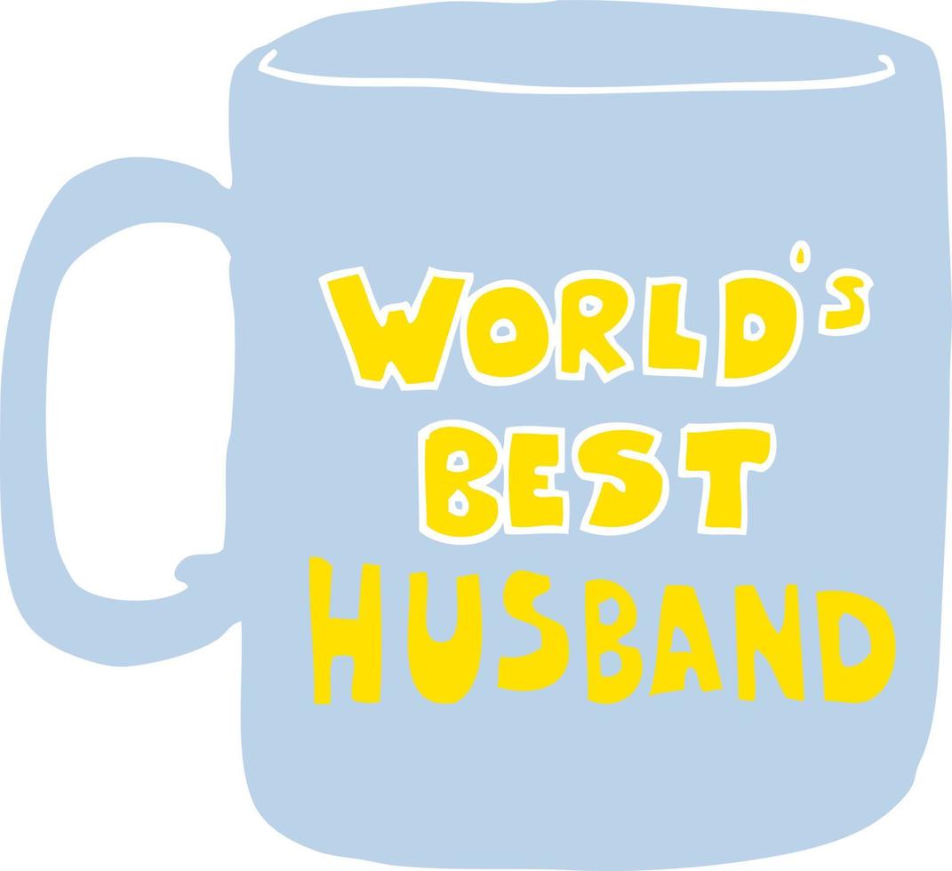 worlds best husband mug vector