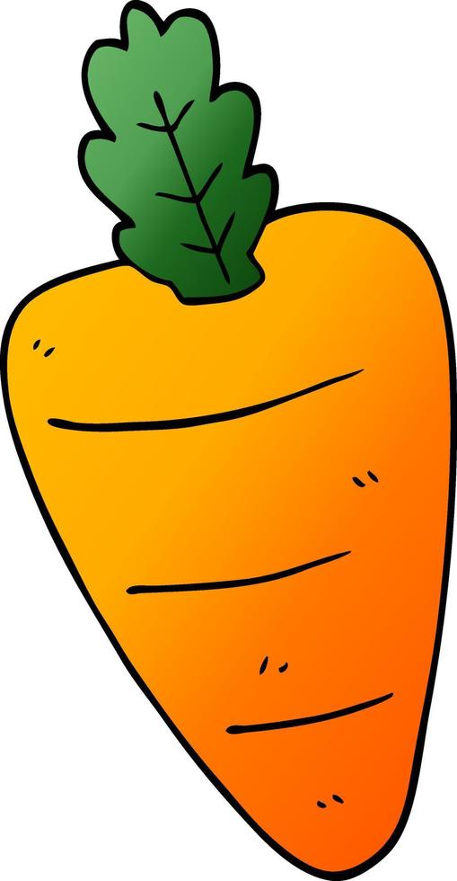cartoon doodle carrot vector