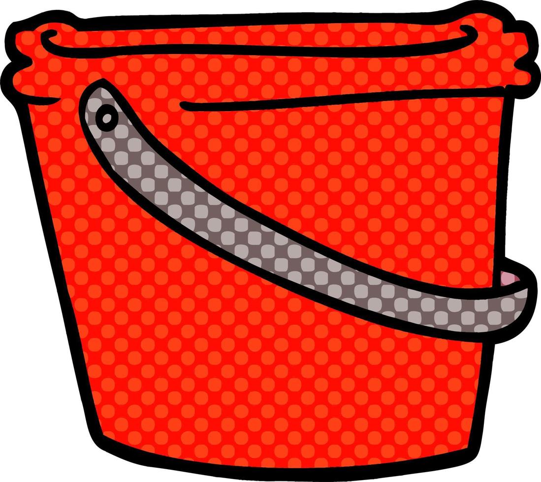 cartoon doodle bucket vector