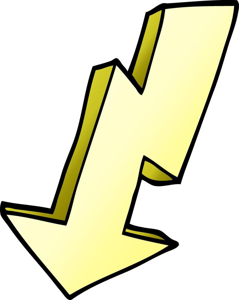 cartoon doodle lightning bolt vector