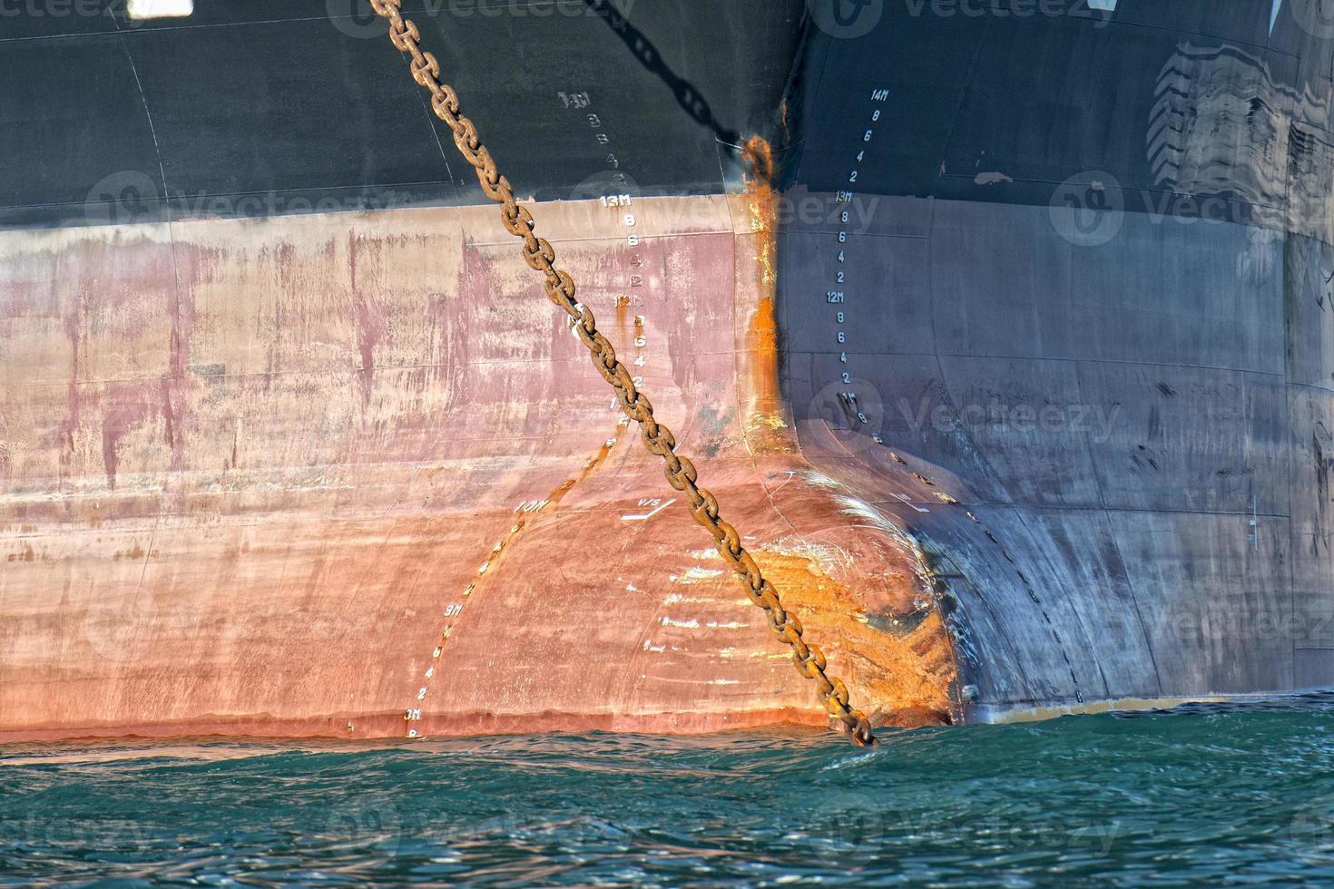 detalle de la proa del barco foto