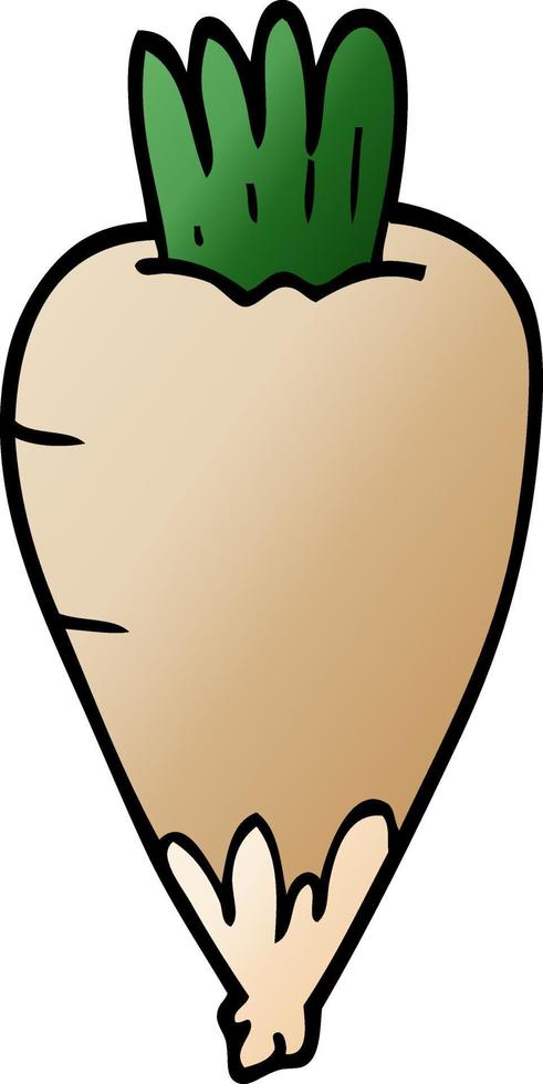 cartoon doodle root vegetable vector