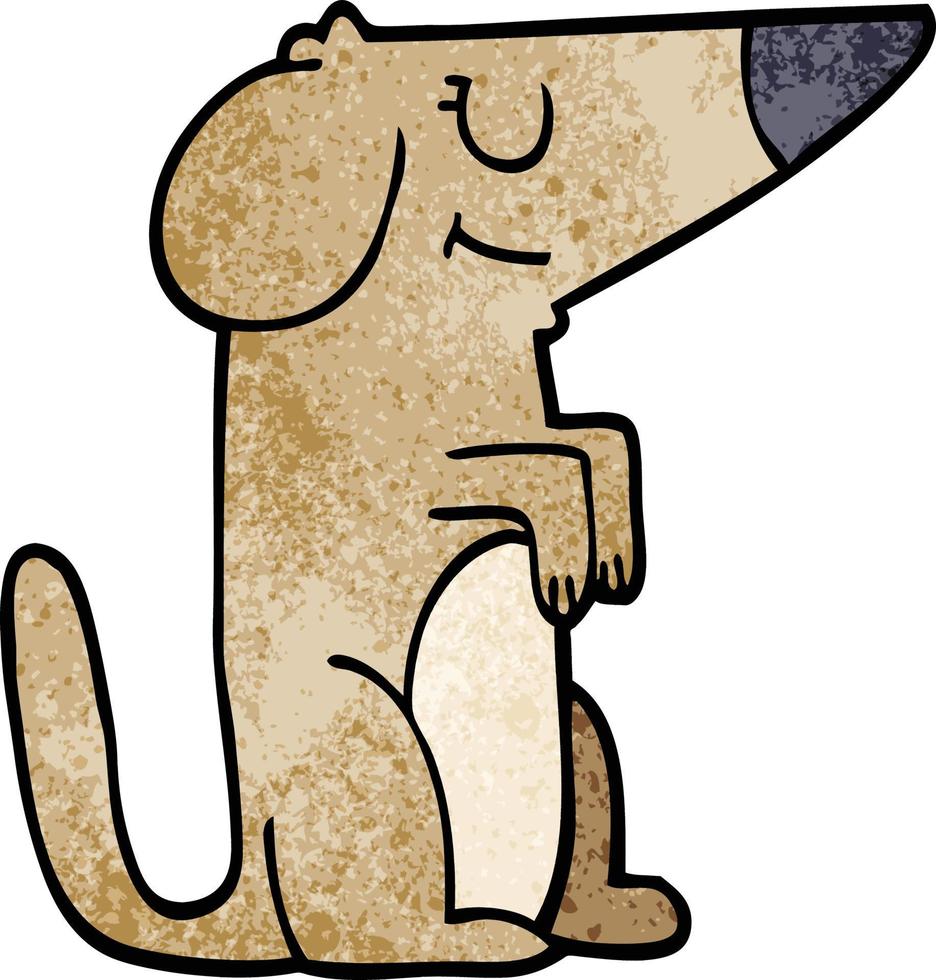cartoon doodle dog vector