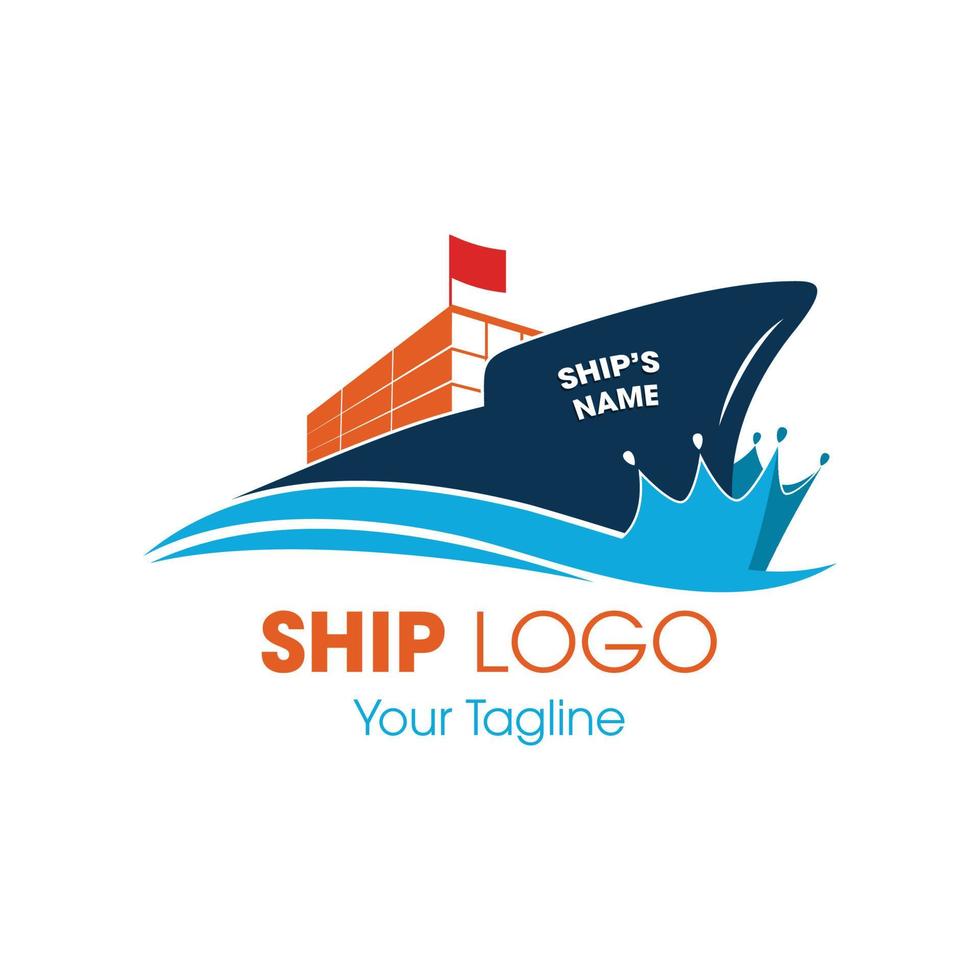 logotipo de barco, logotipo de barco diseño de vector de icono de velero náutico