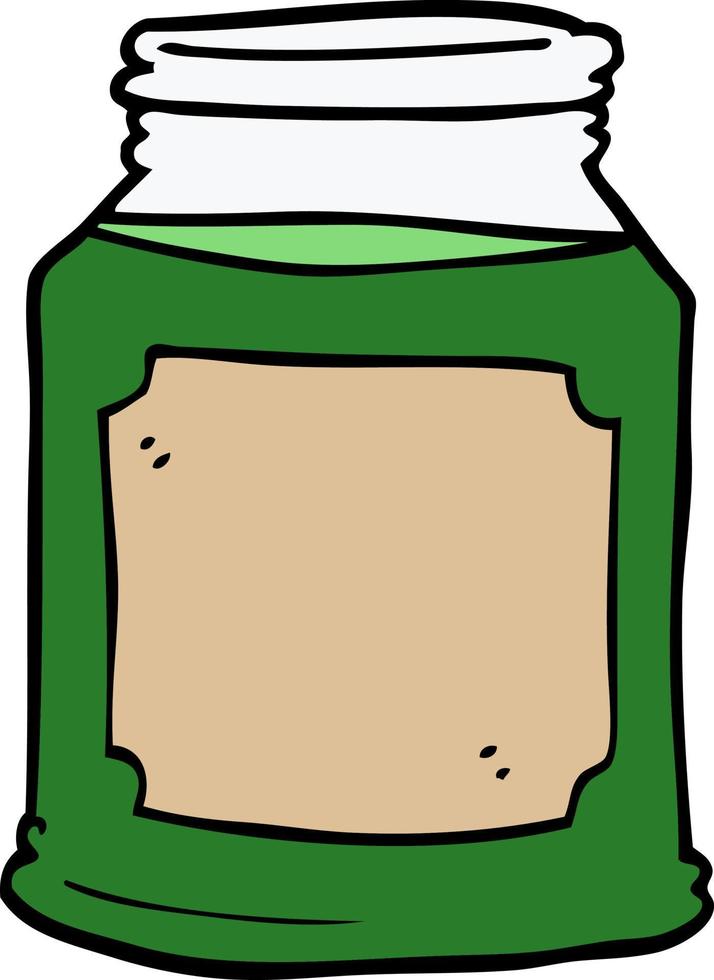 cartoon doodle liquid in a jar vector