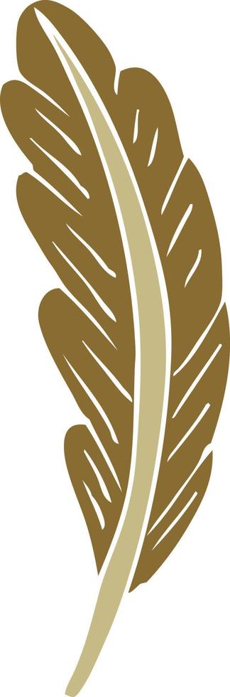 cartoon doodle bird feather vector