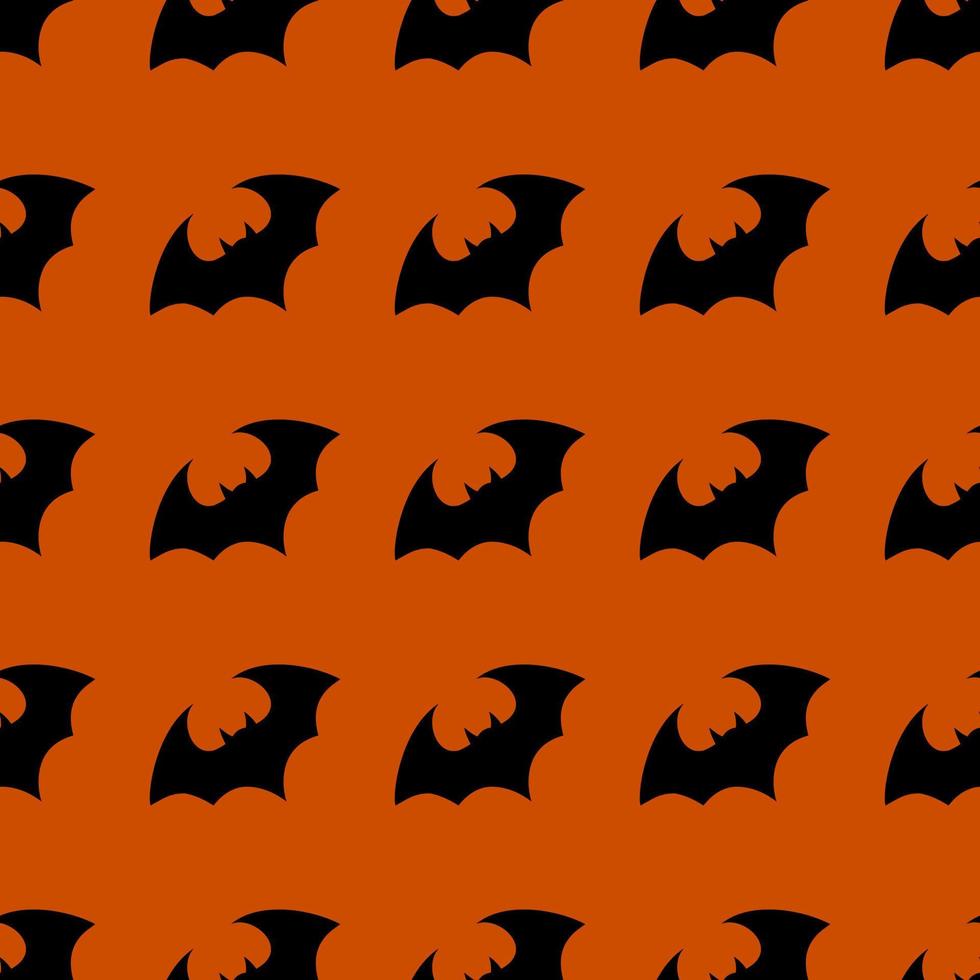 murciélago volador de halloween. murciélago vector vampiro. silueta oscura de murciélagos volando en un estilo plano. patrón sin costuras fondo de halloween