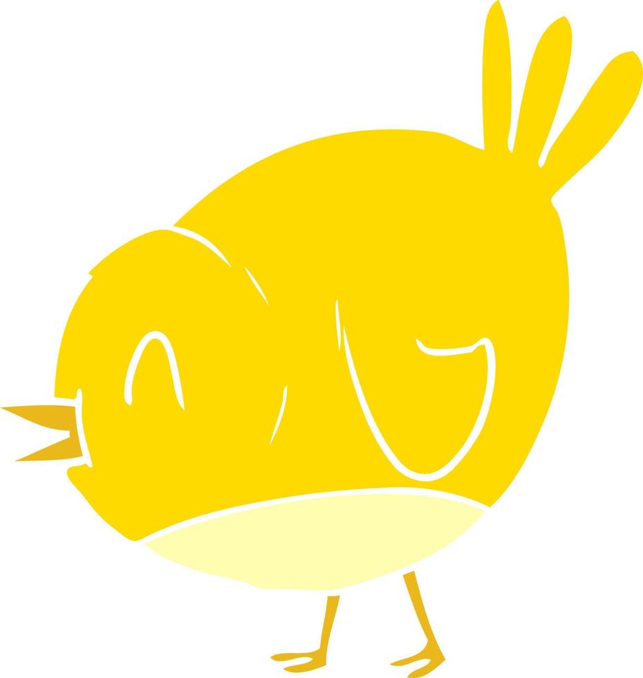flat color style cartoon Bird vector