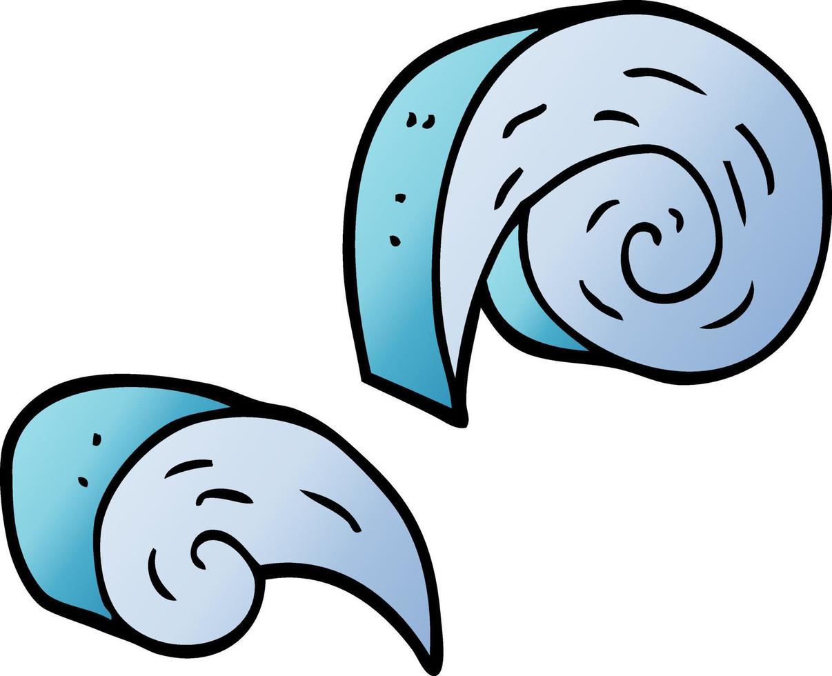 cartoon doodle decorative spiral element vector