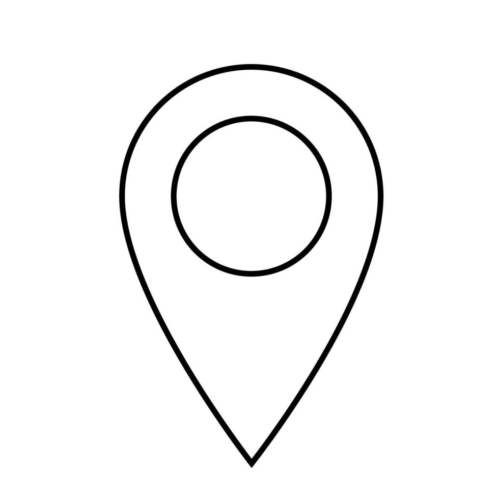 Location pin icon. Map sign. vector
