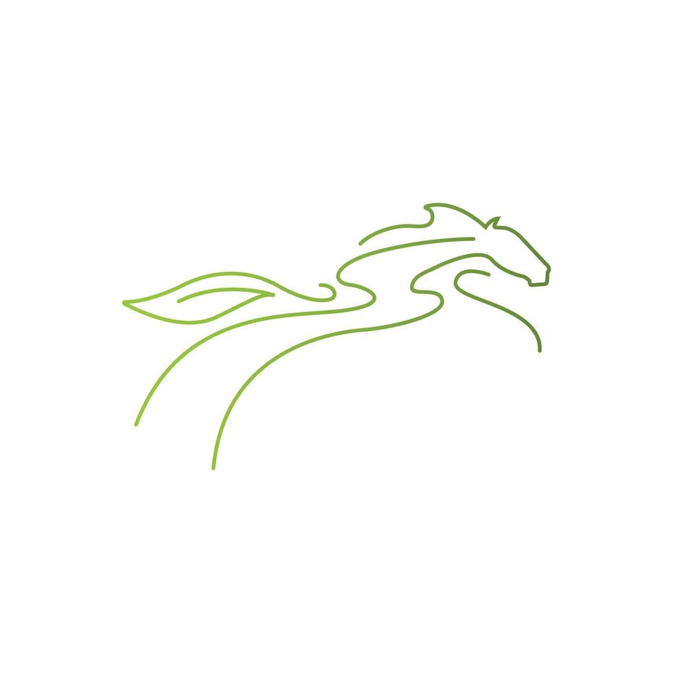 logotipo de ilustración de línea de caballo abstracto vector