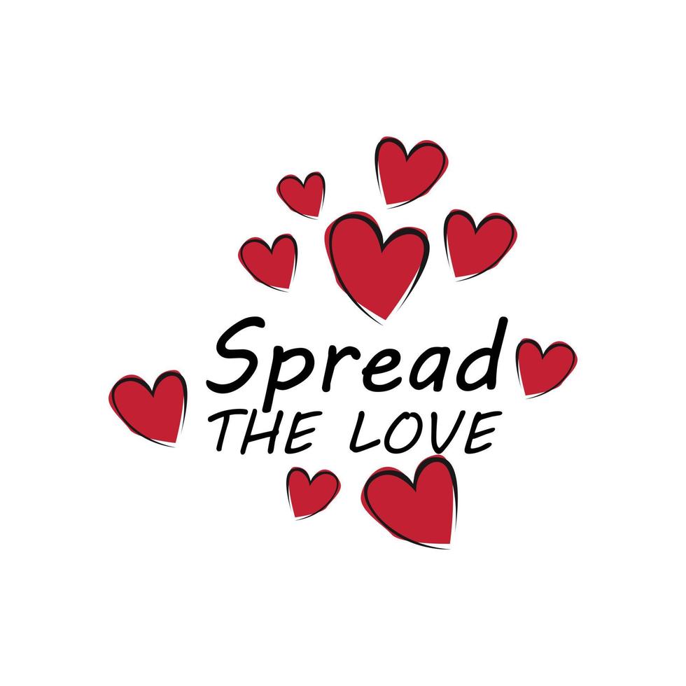 Spread the love typography design vector