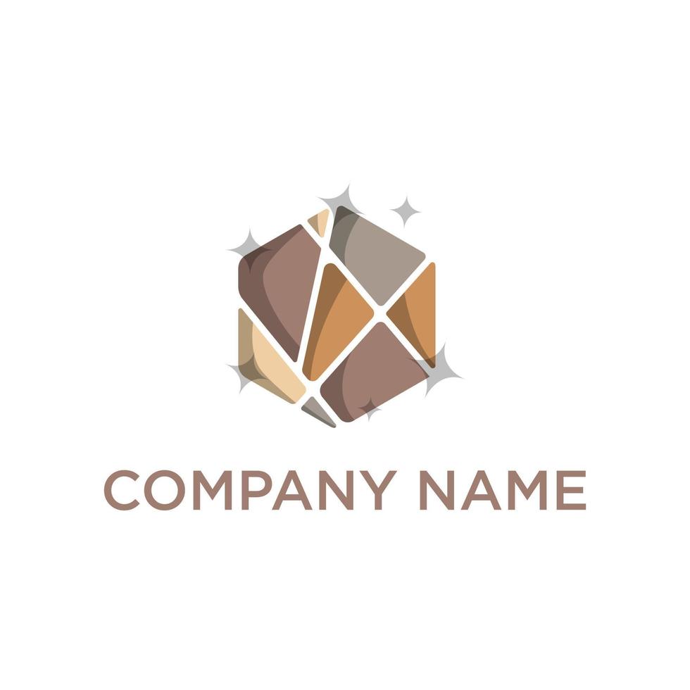 logotipo de limpieza y mantenimiento de piedra natural vector