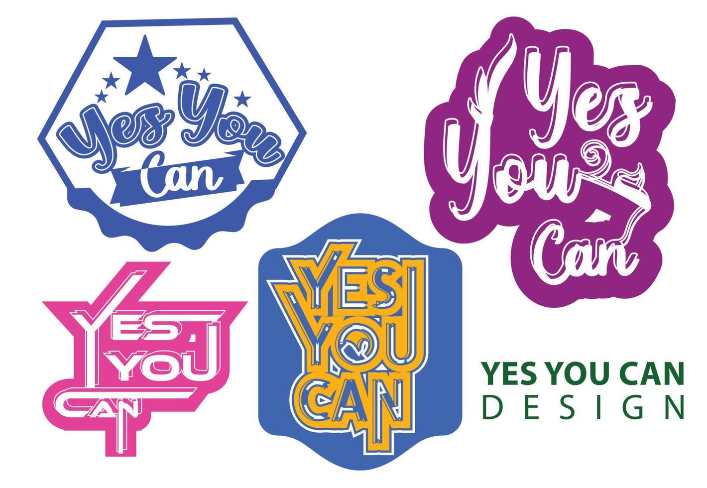 Yes you can t shirt and sticker design template vector