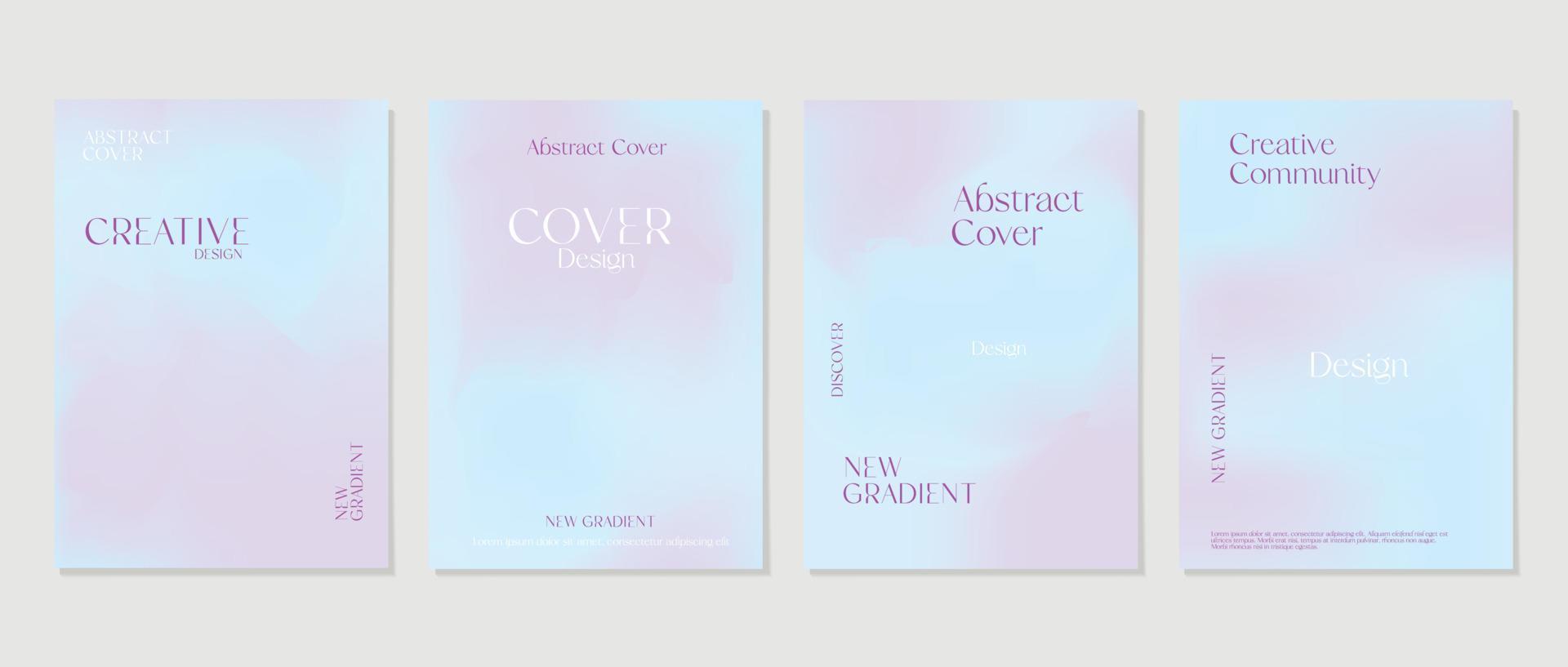 Set of vector gradients in pastel colors. For covers, wallpapers, branding, and other projects